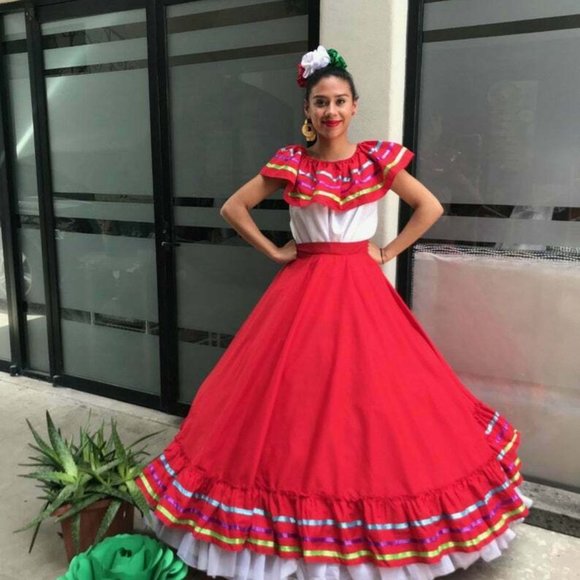 Mexicotodocorazon Dresses Mexican Two Piece Womans Jalisco Dress Cinco De Ma Poshmark